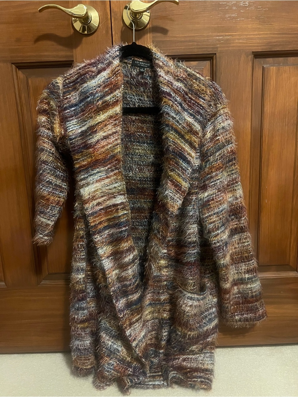 Liverpool Multicolor Fuzzy Knit Sweater